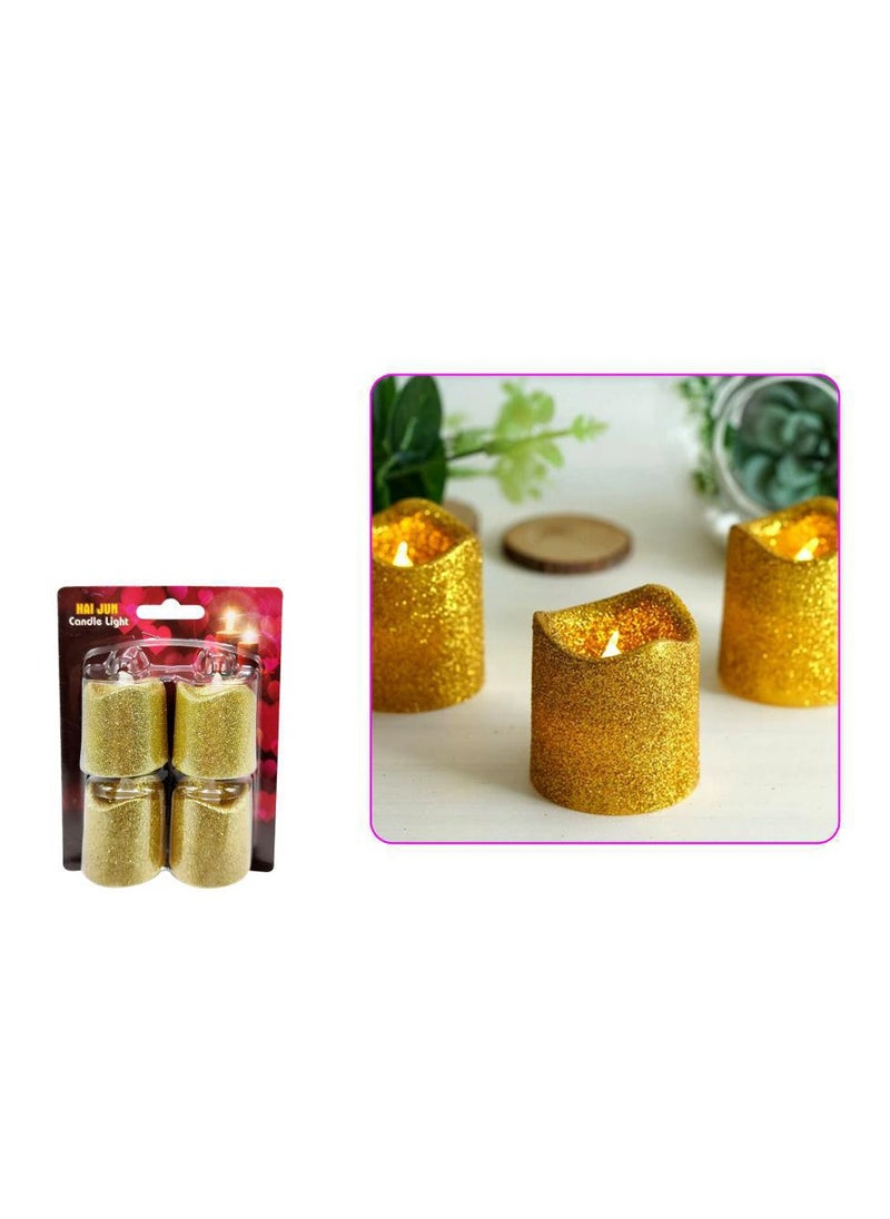 PARTY FUN - Plastic Led Candle 3.8X4cm+4pcs - Image 1
