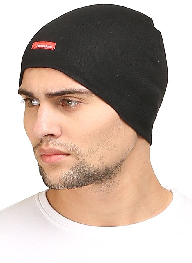 FabSeasons Cotton Skull Cap (Black) - Image 3