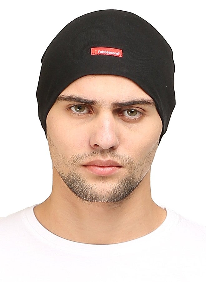 FabSeasons Cotton Skull Cap (Black) - Image 2