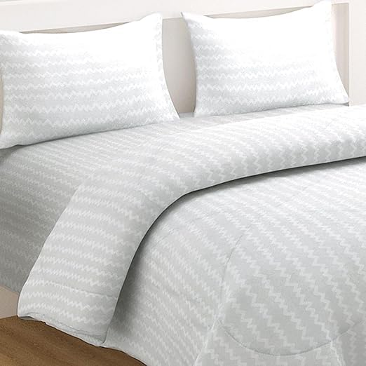 VIVEA RESERVE 300 TC Cotton Feel Glace Cotton Elastic Fitted Bedsheets King Size 78 x 72 Inches || 1 Elastic Bedsheet King Size Cotton & 2 Pillow Covers, Mist Gray - Image 3