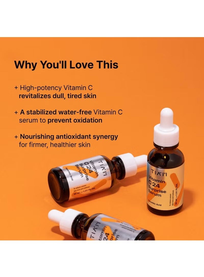 تيام فيتامين سي 24 سيروم المفاجأة لإضاءة البقع المظلمة غير المتساوية النغمة المضادة للأكسدة الصيغة الغنية للبشرة المشعة جميع أنواع الجلد 30 مل - Image 5
