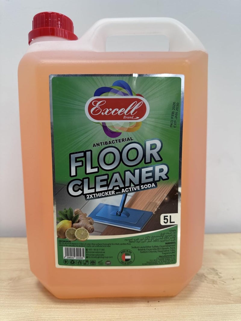 Servewell Excell Antibacterial Floor Cleaner Lemon 5L - Image 1