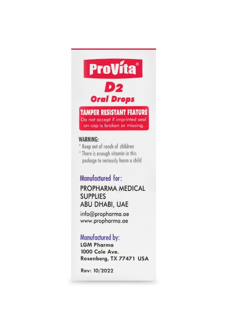 ProVita PROVITA Vitamin D2 Ergocalciferol 8000 IU per ML Oral DROPS  - Image 5