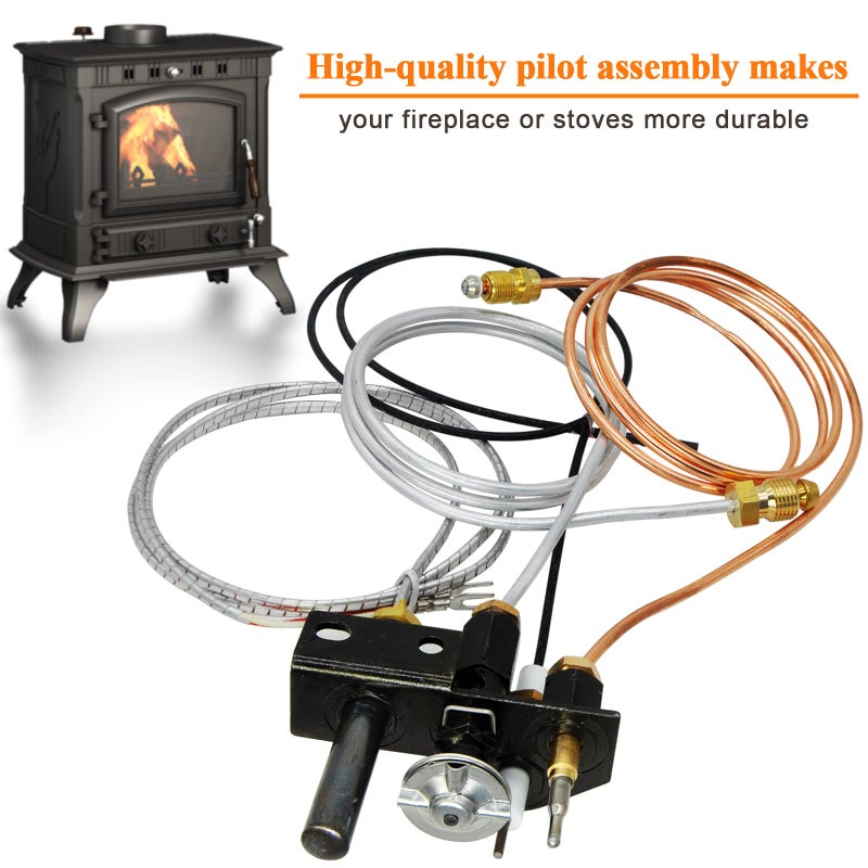 DEEKOOL 69l17, J4117, 904405 Fireplace Natural Gas Pilot Assembly 108084-02, 69l1701, Compatible with Lennox, Ihp, Serefina, Superior, Astria Direct Vent Natural Gas Fireplaces - Image 4