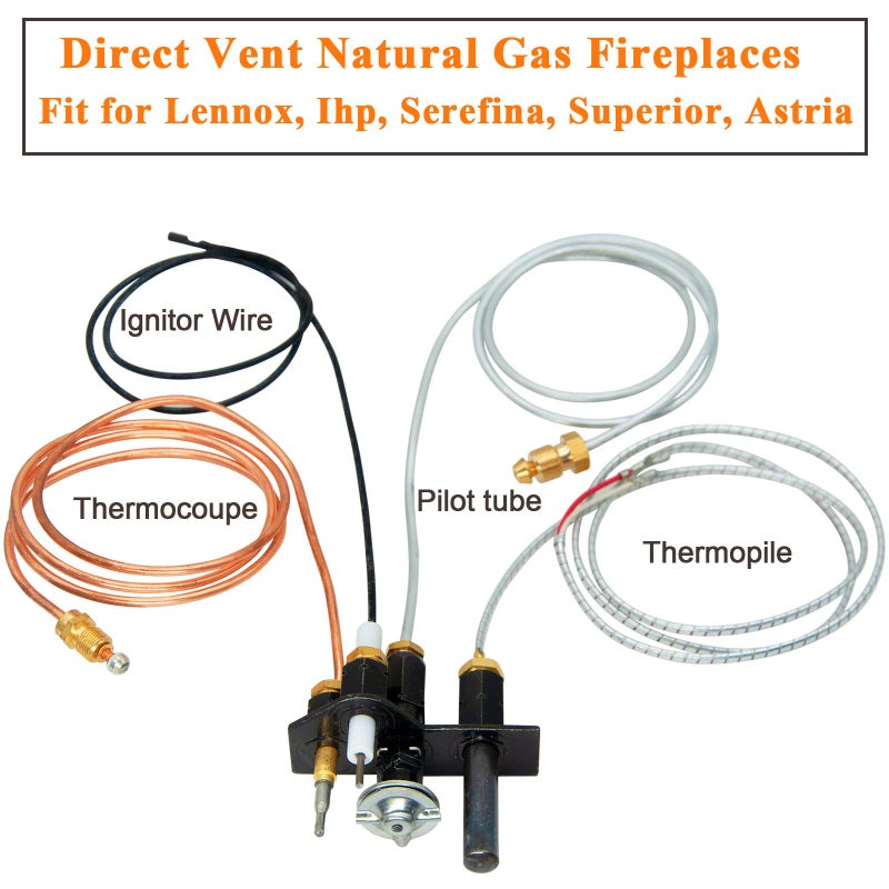 DEEKOOL 69l17, J4117, 904405 Fireplace Natural Gas Pilot Assembly 108084-02, 69l1701, Compatible with Lennox, Ihp, Serefina, Superior, Astria Direct Vent Natural Gas Fireplaces - Image 5