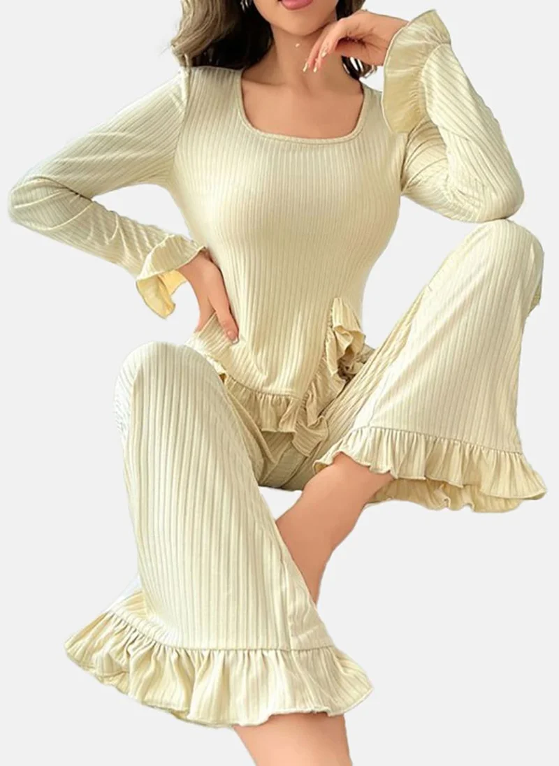 يونيكي Cream Solid Pyjamas & Top