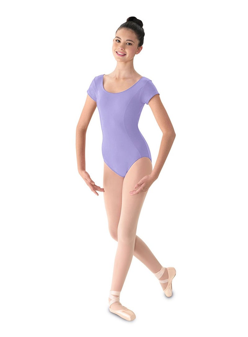 Mirella Women's Princess Seam Cap Sleeve Dance Leotard Lilac Small - Image 1