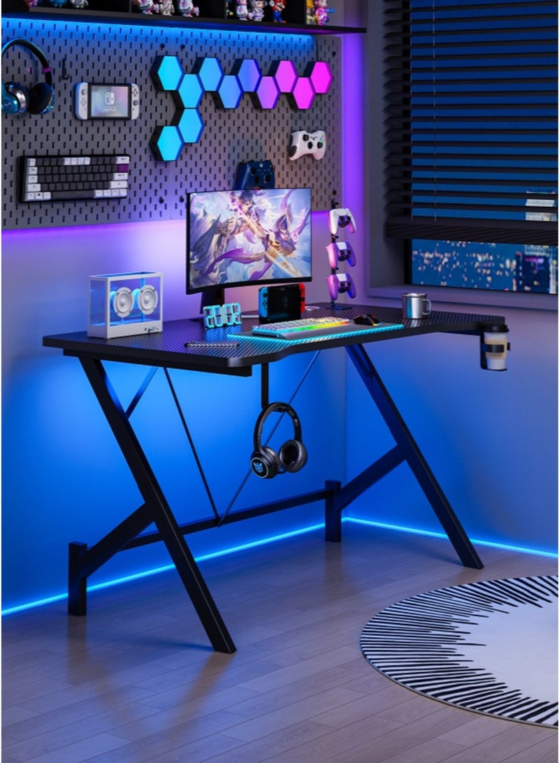 ADEBOLA Gaming Table with Cup Holder Study Table with Earphone Hook - Image 3