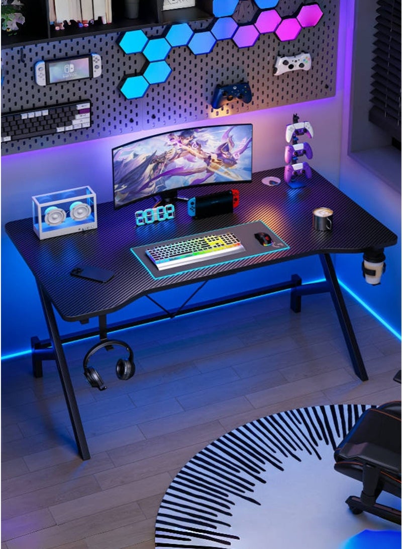 ADEBOLA Gaming Table with Cup Holder Study Table with Earphone Hook - Image 1