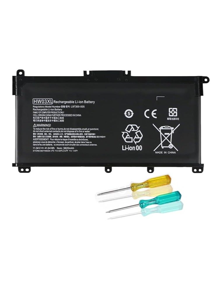Terabyte بطارية لابتوب بديلة HW03XL لطراز L97300-005 hp Pavilion 15-EG 15-EH 17-CN 17-CP 15-eg0073cl 15-eg0070wm 15-eh0050wm 17-cn0xxx 17-cn0023dx 17-cn00533dx 17-cn00533 Lcl L968 87-421 بطارية HWO3XL - Image 1