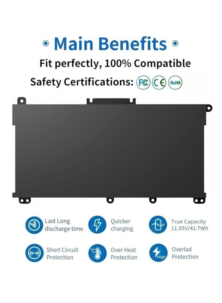 Terabyte بطارية لابتوب بديلة HW03XL لطراز L97300-005 hp Pavilion 15-EG 15-EH 17-CN 17-CP 15-eg0073cl 15-eg0070wm 15-eh0050wm 17-cn0xxx 17-cn0023dx 17-cn00533dx 17-cn00533 Lcl L968 87-421 بطارية HWO3XL - Image 4