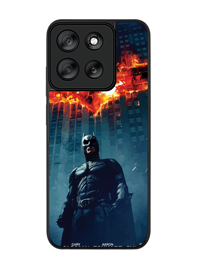 Stylizedd For Motorola Moto G56 Case,Slim fit Camera Protection, Shockproof Thin Phone cover  - Burning Batman - Image 1