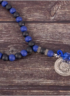 The Black Pearl Accessories Blue & Black Alabaster Stone Prayer Bead of 33 Beads  - Image 3