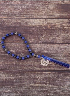 The Black Pearl Accessories Blue & Black Alabaster Stone Prayer Bead of 33 Beads  - Image 1