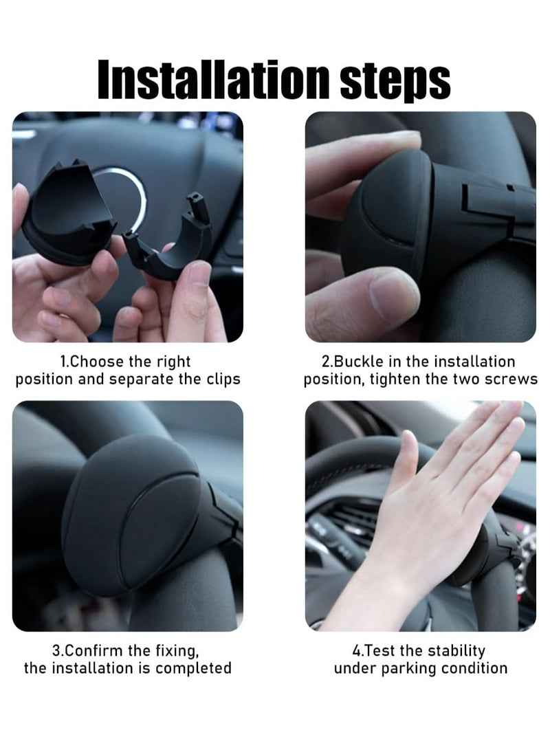 Loquat Car Steering Wheel Knob，360 Degrees Rotation Car Power Handle Steering Wheel Spinner for Car Tractor - Image 5
