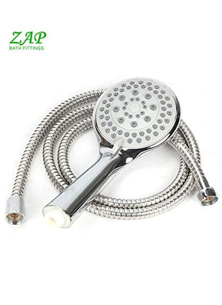 ZAP ZAP CAST305 CASTER Series 100 High Grade Brass 3 in 1 Wall Mixer with Shower Arms Head Multi Flow Hand Shower with 15 Meter Flexible Tube Chrome  - Image 5