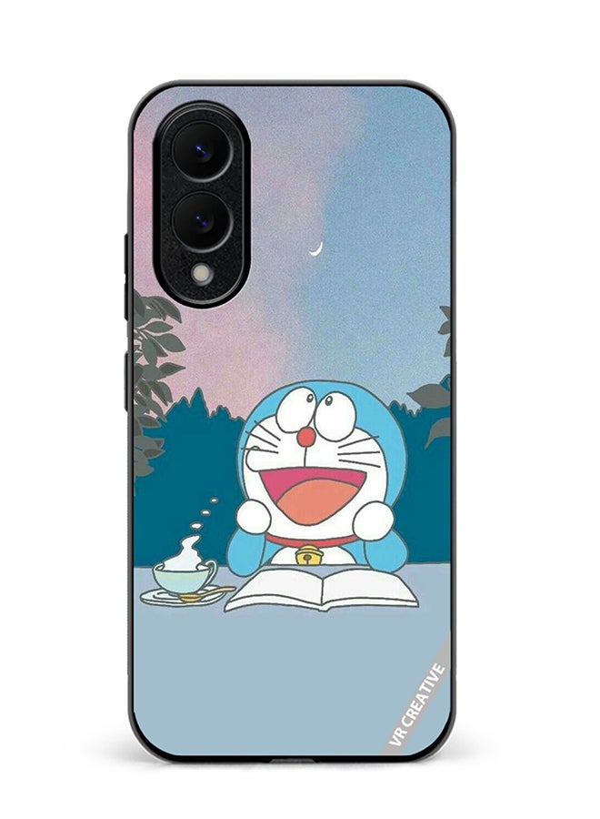 Protective Case Cover For Samsung Galaxy S25 Edge Wandering Doremon Design Multicolour