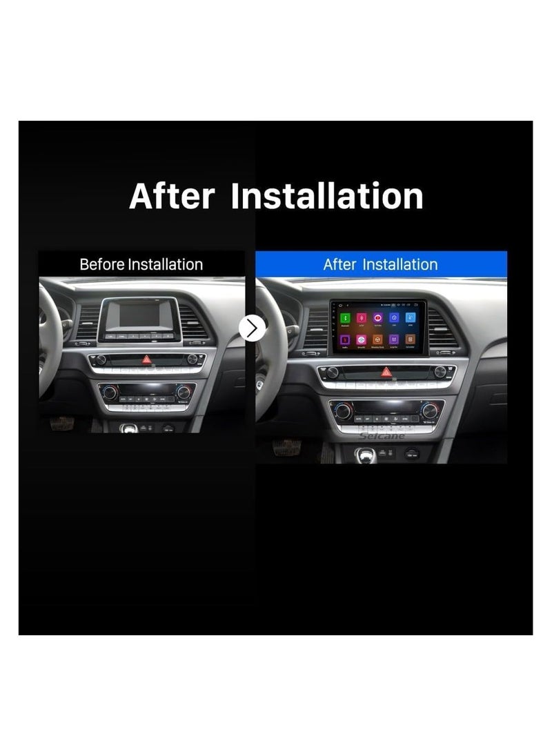 SHEZA STAR Android Car Stereo for Hyundai Sonata 2017-2019 2GB RAM 32GB ROM Support Carplay, Mirror Link Wi-Fi BT, Radio GPS Navigation, 9 Inch IPS Touch Screen with AHD Camera Included - Image 1