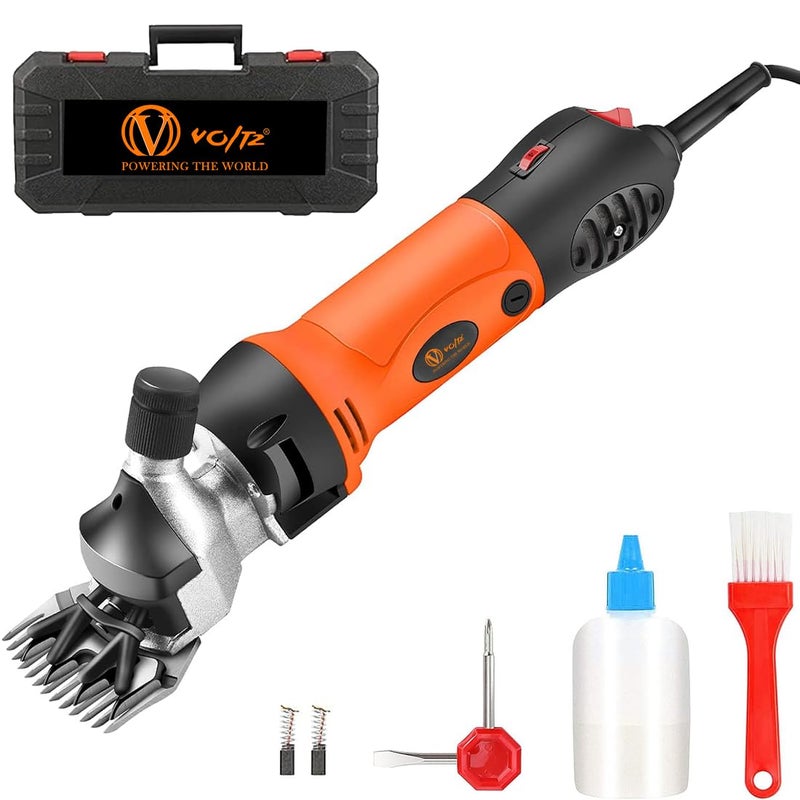 VOLTZ Sheep Clipper 13 Straight Teeth 1200W 2400 RPM Electric Professional Heavy Duty Animal Clippers Grooming Clippers for Shaving Thick Hair in Sheep, Goats and Pet Livestock - Image 1