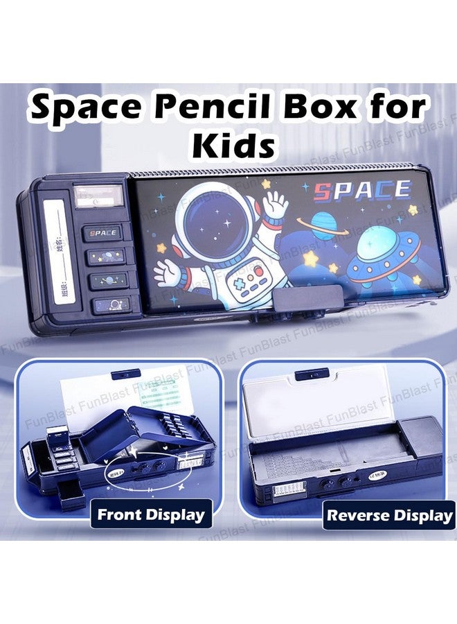 FunBlast Multifunctional Pencil Box For Kids, Space Pencil Box For Boys & Girls, Magnetic Pencil Box For Boys, Pop Up Pencil Box, Space Theme Return Gifts For Kids - Plastic, Multicolor - Image 3