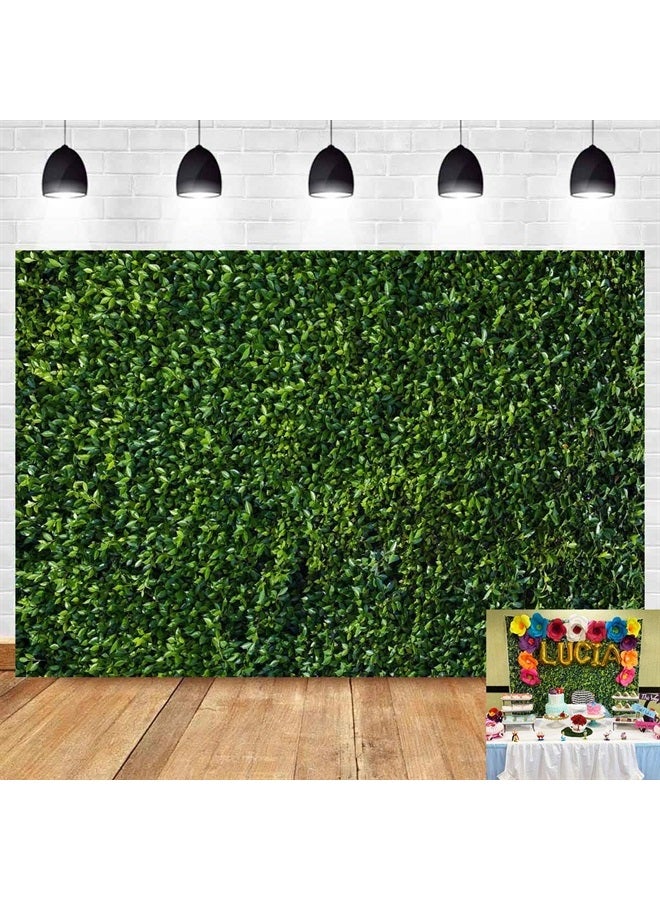 XLL 3D Green Leaves Photography Backdrops Spring Nature Outdoorsy Newborn Baby Shower Backdrop Wall Art Wedding Birthday Party Decoration Photo Background Studio Props Cake Table Booth 7x5ft - Image 1