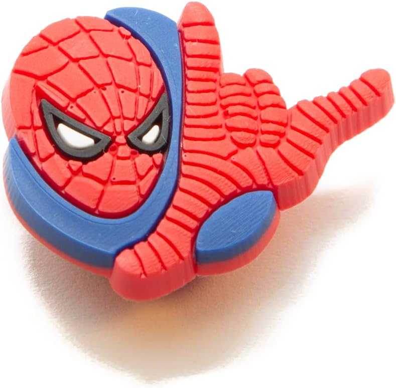Pikkaboo Superhero Shoe Charms Set - PVC Spider-Man and Superman Decorative Accessories for Rubber Shoes, 5-Pack - Image 5