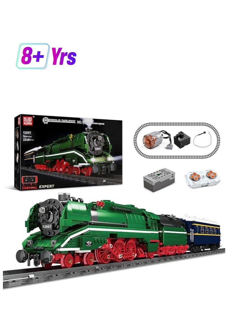 mould king 12007 Technology Remote City BR18 201 German Express Building Block Model, City Train with Remote Control and Rails Bauset for Ages 8+  - Image 1