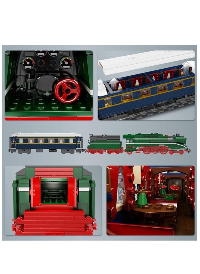 12007 Technology Remote City BR18 201 German Express Building Block Model, City Train with Remote Control and Rails Bauset for Ages 8+
