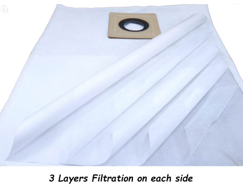 RODAK Set of 2 Dust Bags Compatible with Euroclean Ultimo, Tear Resistant, 3-Ply Dust Bags Provides an Advanced Filtration on Micro-Level Compared to 2 Ply Paper Filters - Image 2