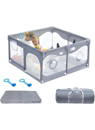 Baby Playpen Playpen With Mat Upgraded Sturdy Play Pen With Gate Easy To Assemble Play Yard Safe Play Pens For Babies And Toddlers With Hand Rings Outdoor And Indoor Activity Center For Infant - pzsku/Z2C5B93CA8B71C8CA9F6FZ/45/_/1720582922/3a088801-87d4-4fc4-b3cd-29021ca36db5