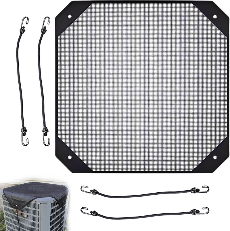 Heran Air Conditioner Covers For Outside Units, 36x36 Inches Mesh Ac Unit Protector Black Weather Resistant for Seasonal Protection Use Against Dust Leaves and Snow - Image 1