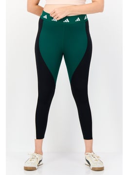 Adidas Women Tight Fit Pull On Training Leggings, Green  - Image 1