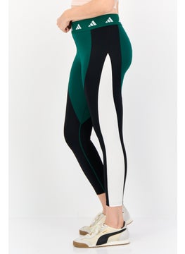 Adidas Women Tight Fit Pull On Training Leggings, Green  - Image 4
