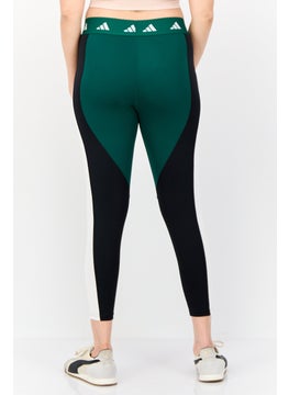 Adidas Women Tight Fit Pull On Training Leggings, Green  - Image 3