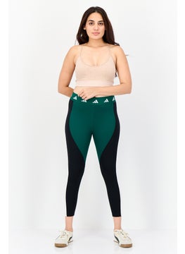 Adidas Women Tight Fit Pull On Training Leggings, Green  - Image 2