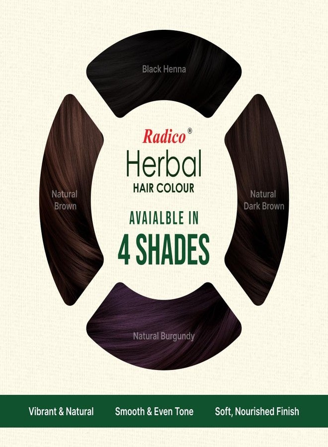 Radico Natural Herbal Permanent Shade Black Hair Colour - No Ammonia Formula - Long-Lasting Natural Looking Color - 100% Grey Coverage, Easy to Use, Mix & Apply (Pack of 6) - Image 4