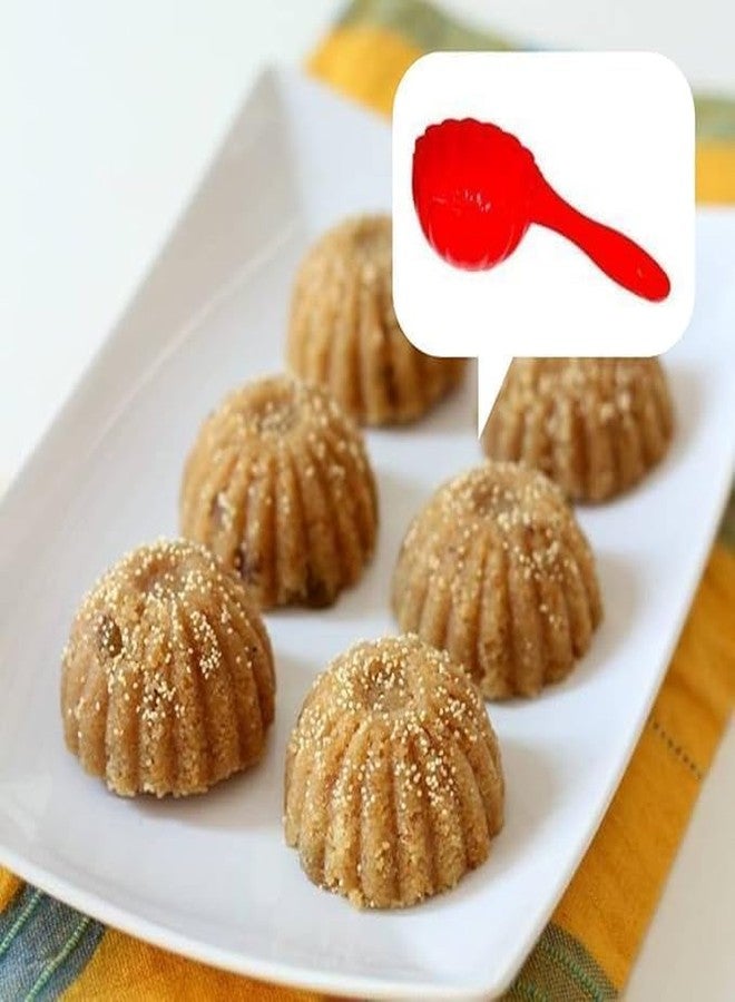 GONIPIMI Plastic Gujiya Samosa Kachori Making Mould Set with Ladoo Mould Spoon Combo Pack Kitchen Tool Pie Maker Multicolor (4 PCS) - Image 3
