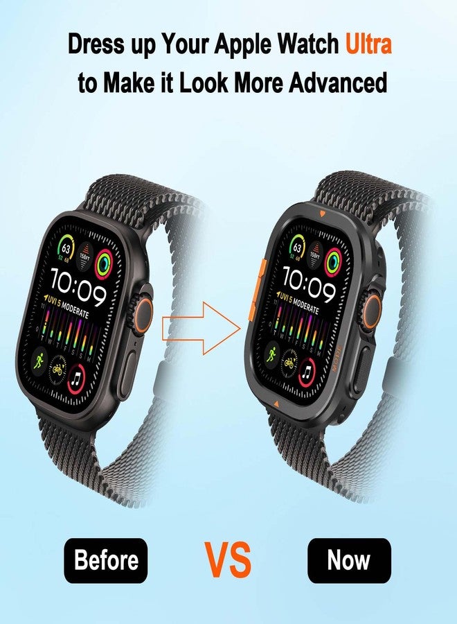 Suphart 2-in-1 Case Compatible with Apple Watch Ultra 3/2/1 49 mm, Robust Protective Case with Back Frame for iWatch 49 mm, Black - Image 4