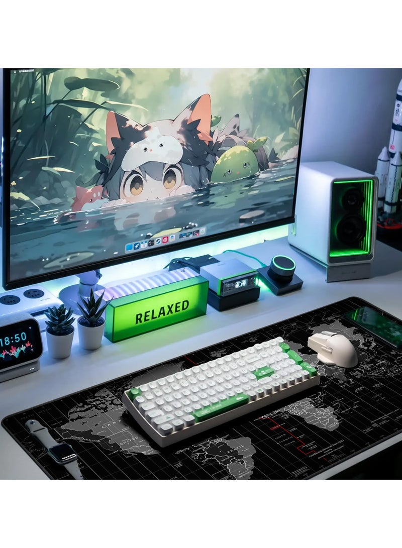 Large World Map Mouse Pad 900*400*3mm Laptop Gaming Play Mat Office Desk Mat - Image 4