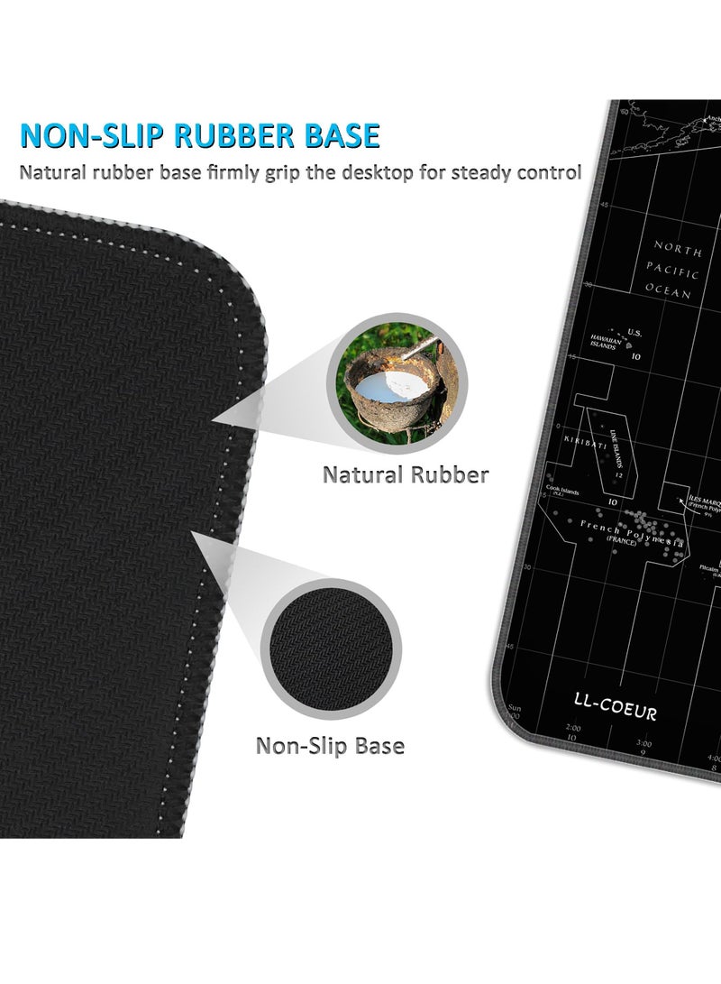 Large World Map Mouse Pad 900*400*3mm Laptop Gaming Play Mat Office Desk Mat - Image 5