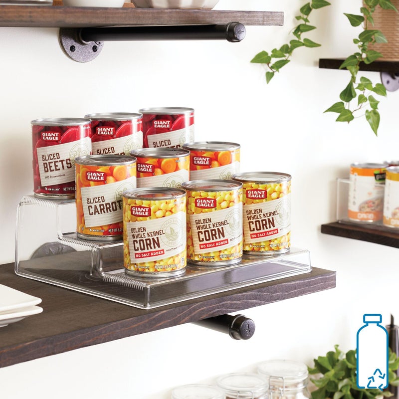 InterDesign iDesign Recycled Plastic 3-Tier Spice Rack, The Linus Collection â€“ 8.8" x 10.1" x 3.5â€, Clear - Image 5