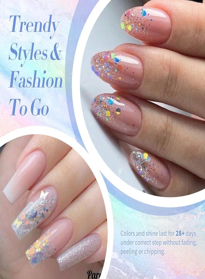 Born Pretty Glitter Gel Polish,Pink Blue Purple AB Color Glitter Sequins - Image 4