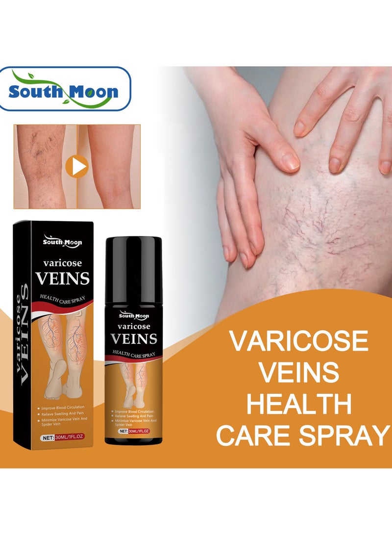 SOUTH MOON 3-PACK Varicose Vein Soothing Spray, Reduce Varicose Veins, Relieve Swelling And Pain 30ml*3  - Image 2