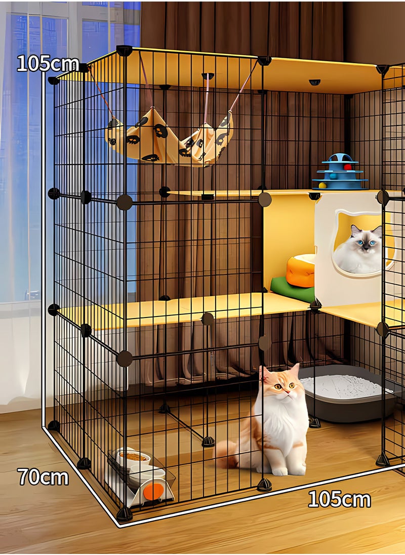Kidle - Cat Cage Extra Large Free Space Extra Large Cat Cage Integrated Cat House Home Indoor Luxury Cat Nest Multi-cat Villa - Image 1
