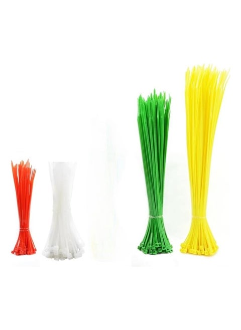 Cable Cord Tie - Set of 4 Colors Different Sizes 100 Pieces