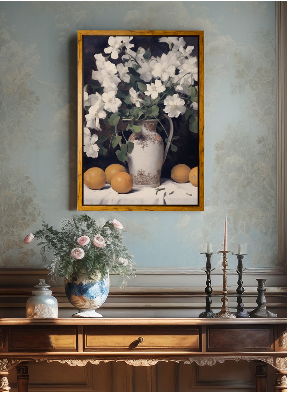華やかな友禅和紙 豪華 屏風に梅 菊 紅葉 金 黒 大判 約63x93cm