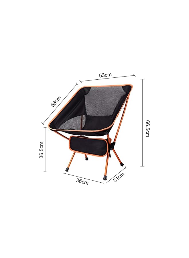 PROMASS Portable Folding Camping Chair Ultralight Outdoor Folding Chair With Carry Bag, Compact Foldable Chair For Hiking, Beach, Fishing, Picnic And Travelling Heavy Duty 130Kg Capacity 1Pcs - Image 3