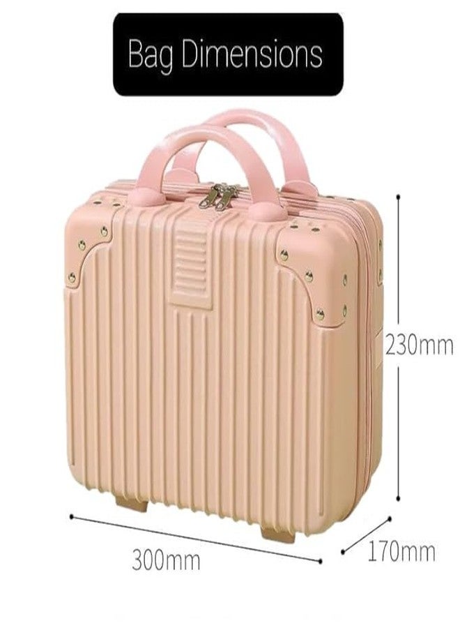 Svaxen Vanity Mini Suitcase for Bride Makeup Kit | Hard Shell Travel Luxury Cosmetic Box for Women | Return Gift Modern Trolley Bag | Stylish Small Luggage for Cosmetic & Toiletries Storage - Image 2