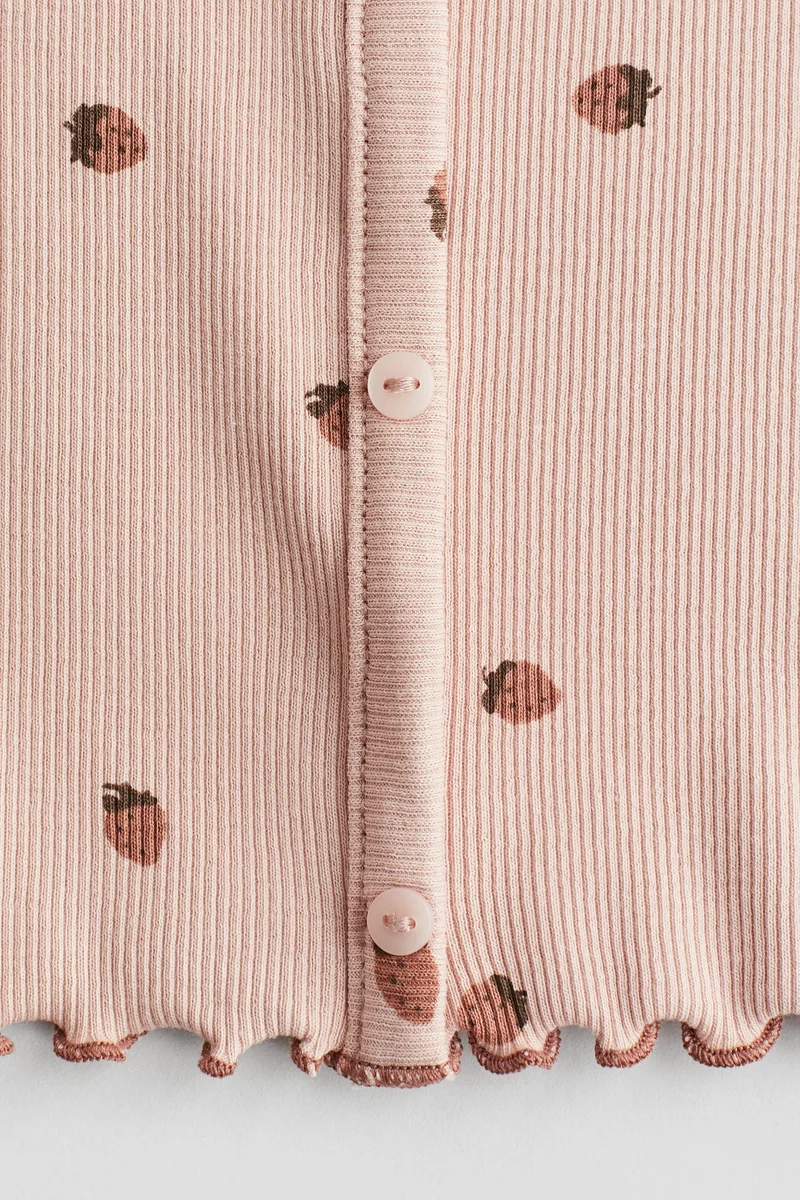 H&M Ribbed Cotton T-Shirt