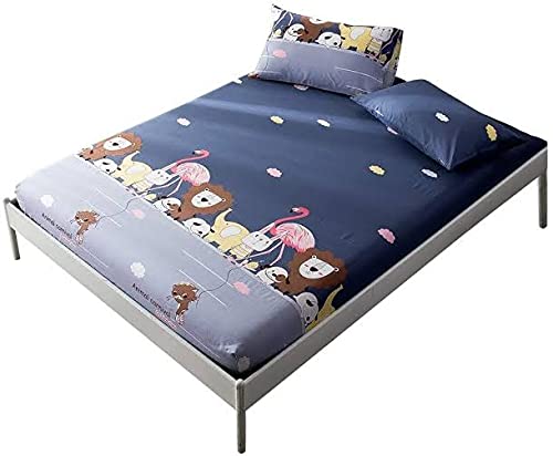 Akshya Cotton Feel Elastic Fitted King Size Bedsheet with 2 Pillow Covers | 160 TC - Image 3